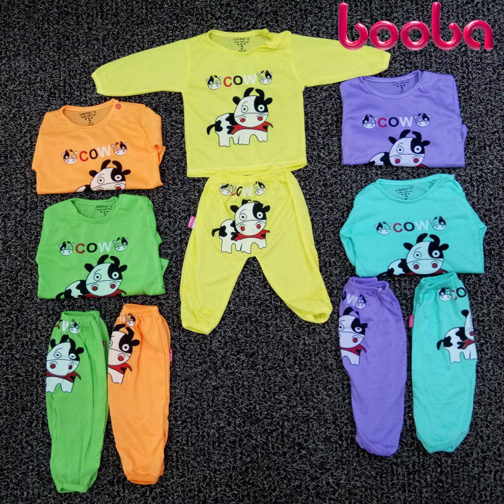 Sét 5 bộ áo dài quần dài cho bé trai bé gái _DD01 Booba.shop