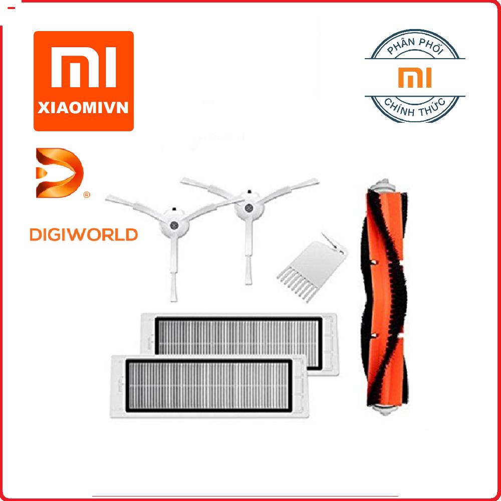 Giá Bộ phụ kiện thay thế Lưới, chổi góc, chổi cho Máy hút bụi xiaomi robot vacuum - Chính hãng DiGiworld