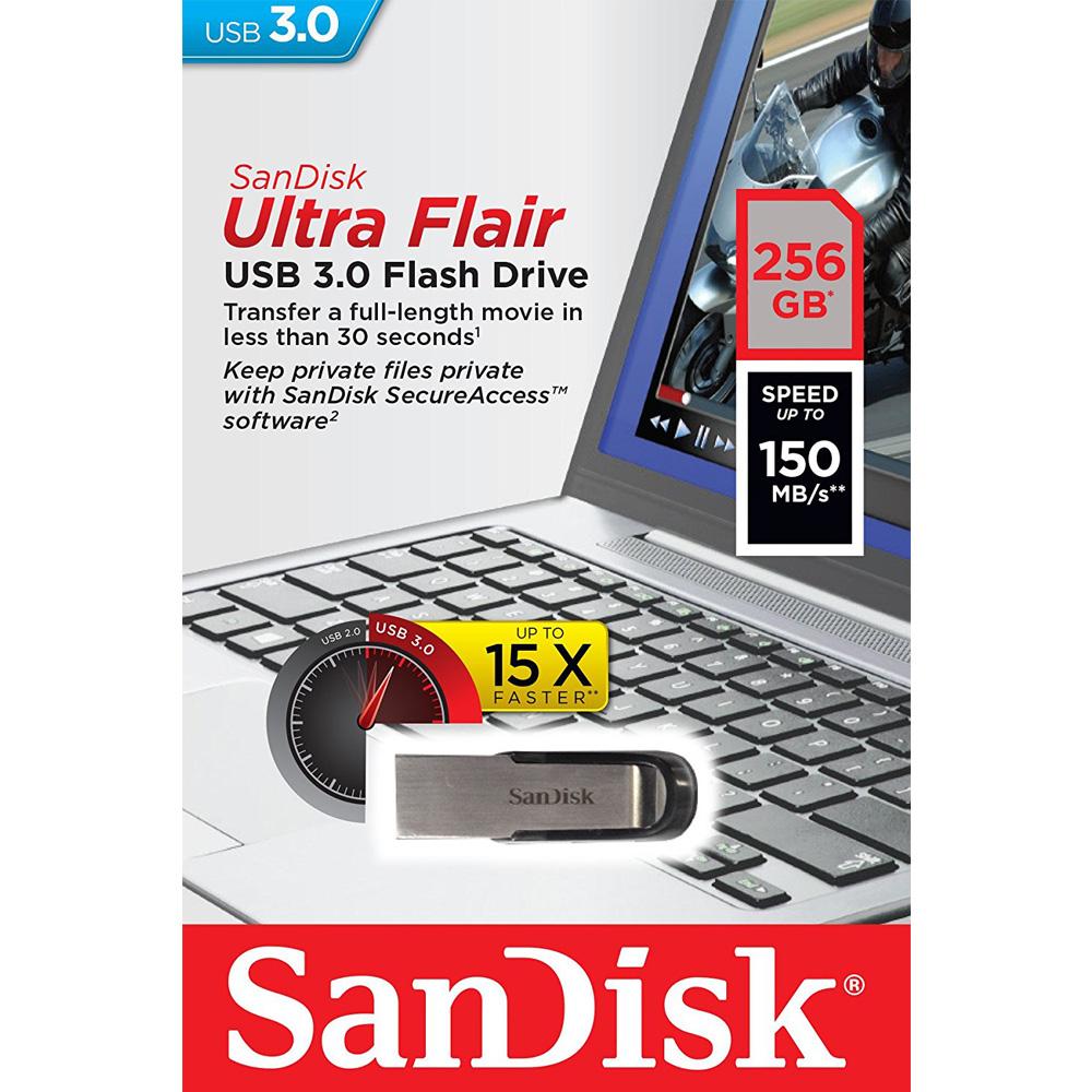 Usb 3.0 sandisk cz73 ultra flair 256gb