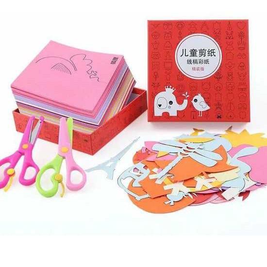 Bộ đồ chơi thủ công cắt giấy 240 hình ngộ nghĩnh