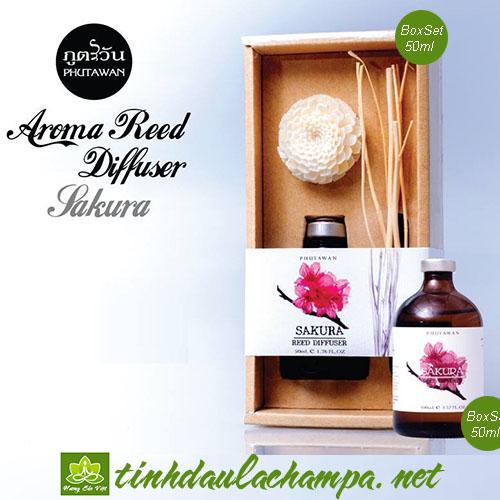 Tinh dầu cắm que gỗ Phutawan Thái Lan hương Hoa sakura