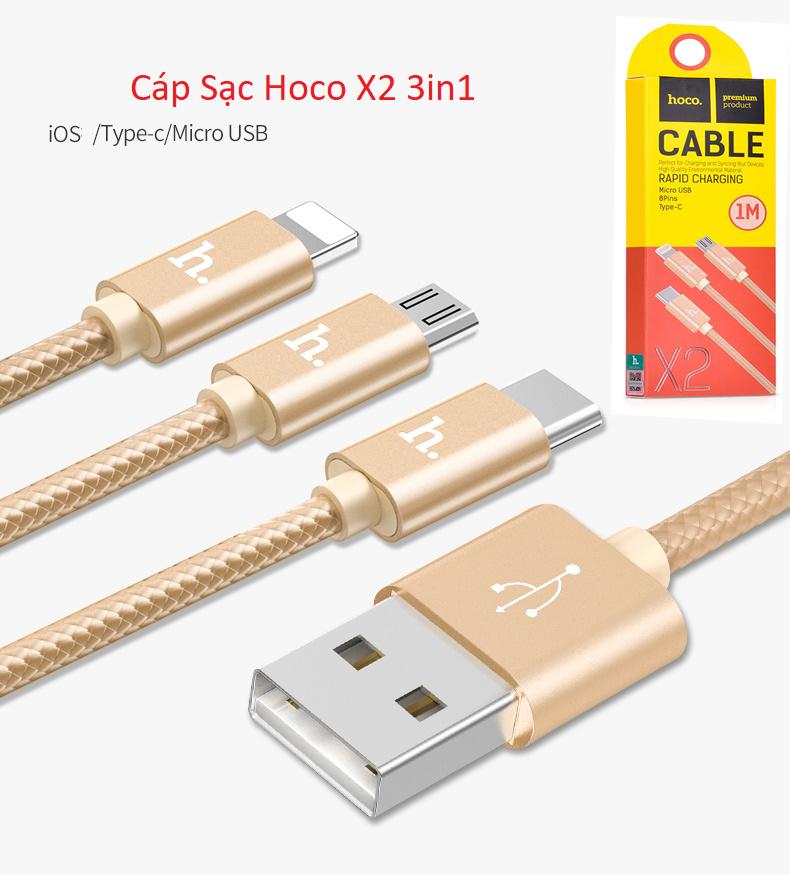 Cáp sạc hoco x2 cho ios và android