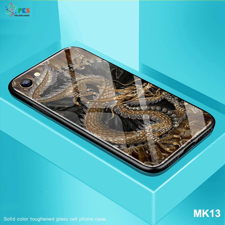 Ốp lưng Iphone 6/6s in 3D hình rồng mặt kính cường lực sáng bóng