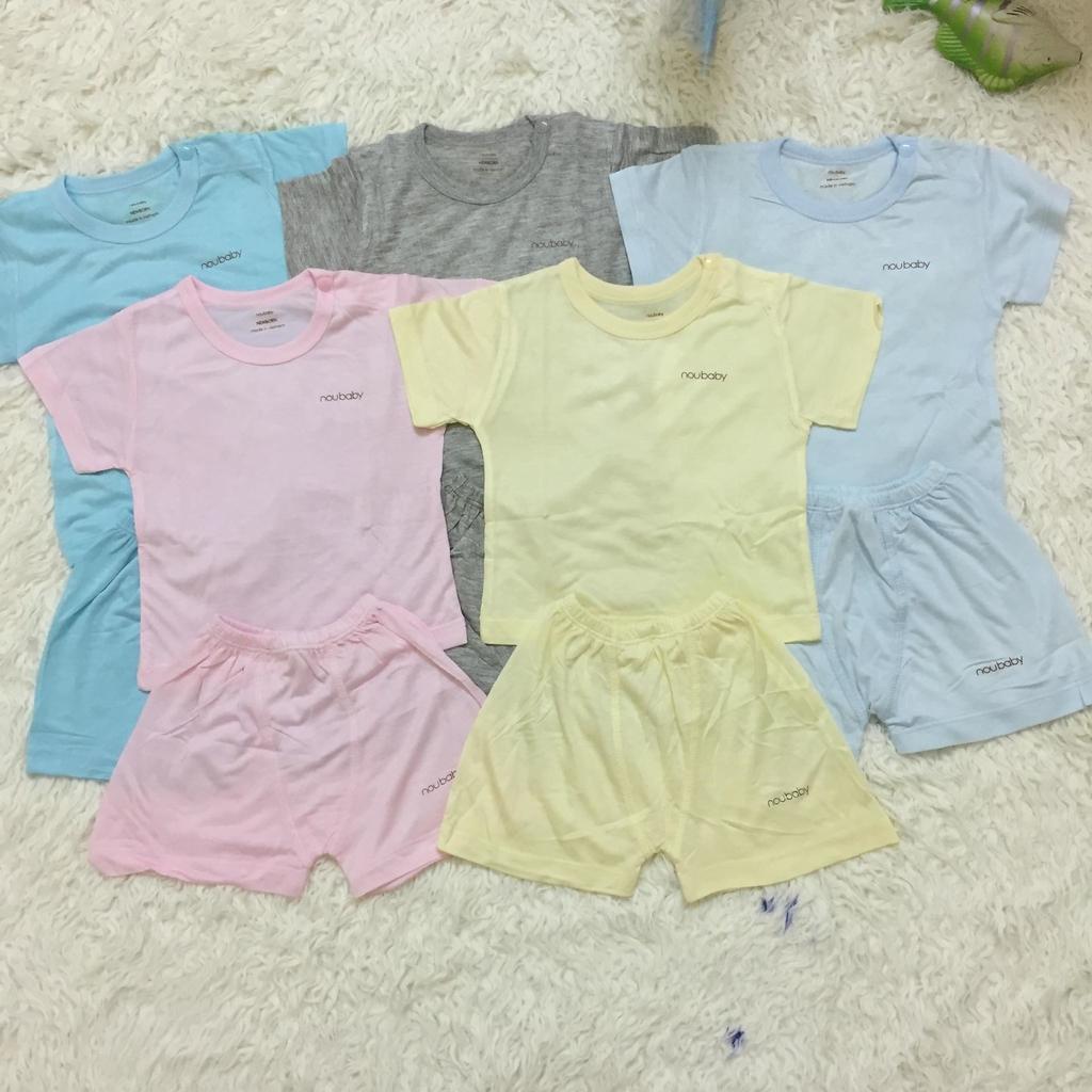 Bộ Quần Áo NouBaby Cộc Tay Cài Vai Cho Bé Trai Và Bé Gái từ 3-13kg