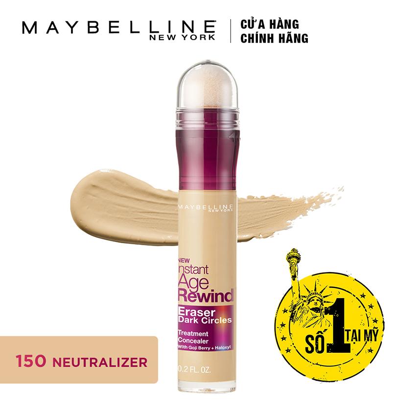 Bút cushion che khuyết điểm, giảm quầng thâm Maybelline Instant Age Rewind Concealer 150 Neutralizer