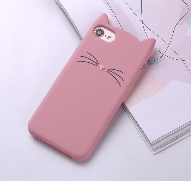 Ốp lưng tai mèo iPhone X màu đen hồng trắng kim tuyến đẹp thời trang