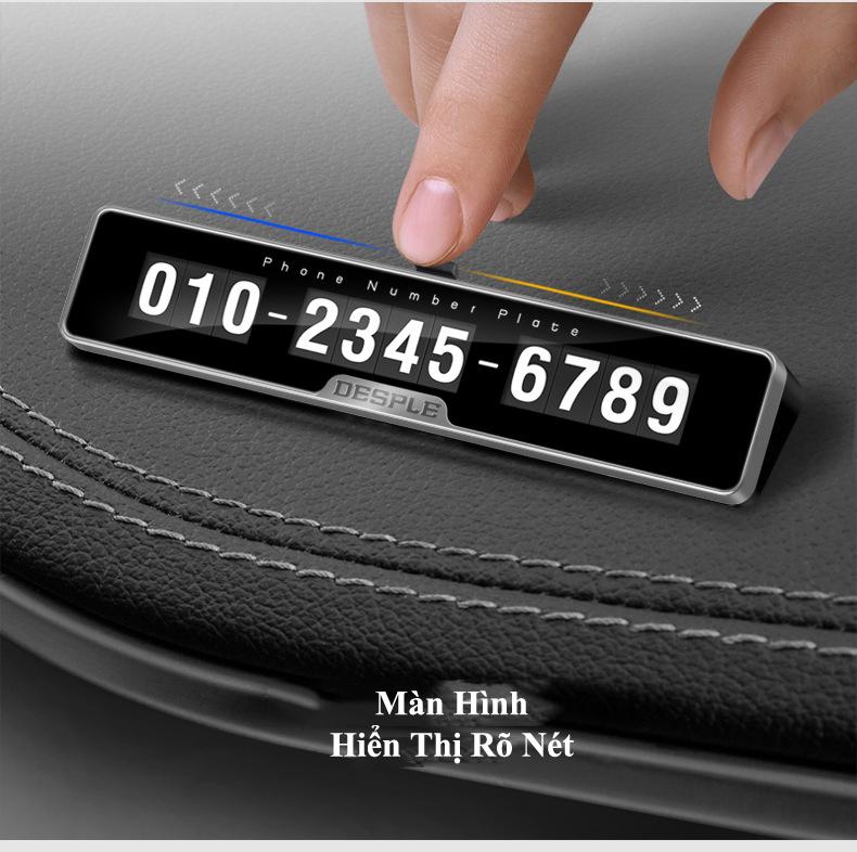 Bảng Gắn Số Điện Thoại Có Tính Từ Gắn Táp Lô Khi Đõ Xe Hơi (Viền Đen)