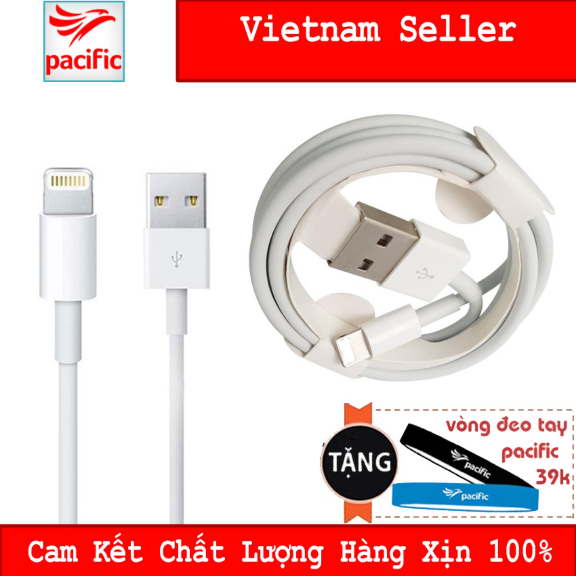 Cáp Lightning zin theo máy iPhone 6s,6s Plus,6,6 Plus,5,5s - cam kết zin máy + Tặng Vòng đeo tay Silicone Pacific