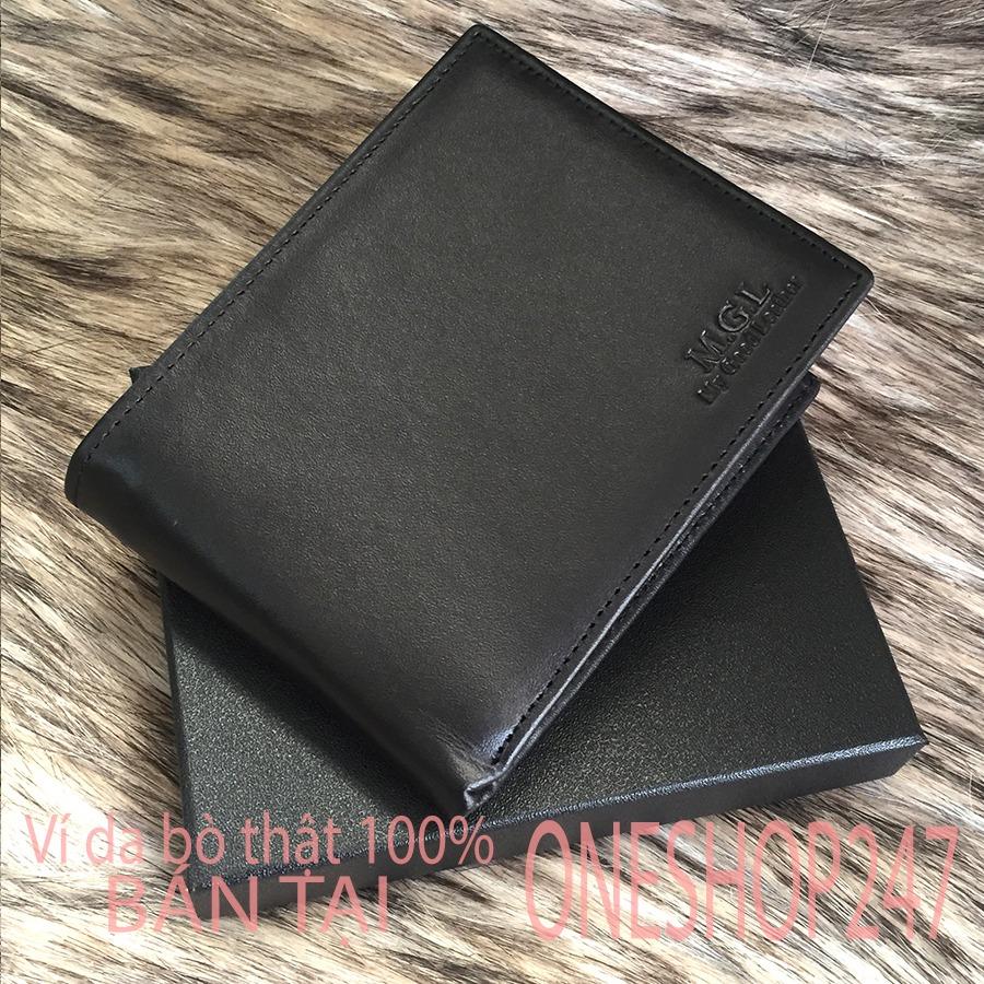 Bóp nam ví nam da bò THẬT ( đen ) - Hàng Chuẩn . ONESHOP247 A15V