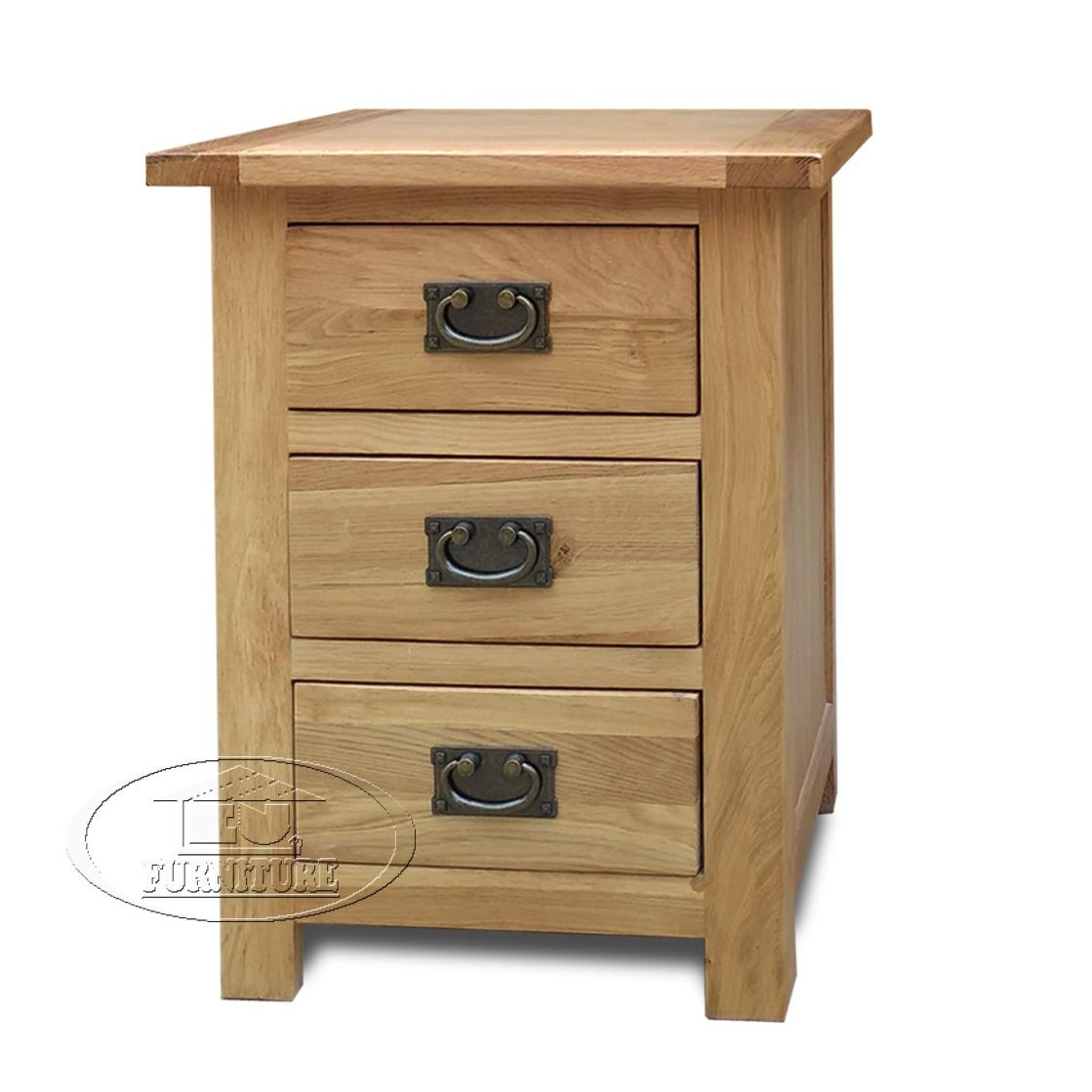 Tủ nhỏ 3 ngăn kéo gỗ sồi – D50cm x S40cm x C65cm – EUF 194_N