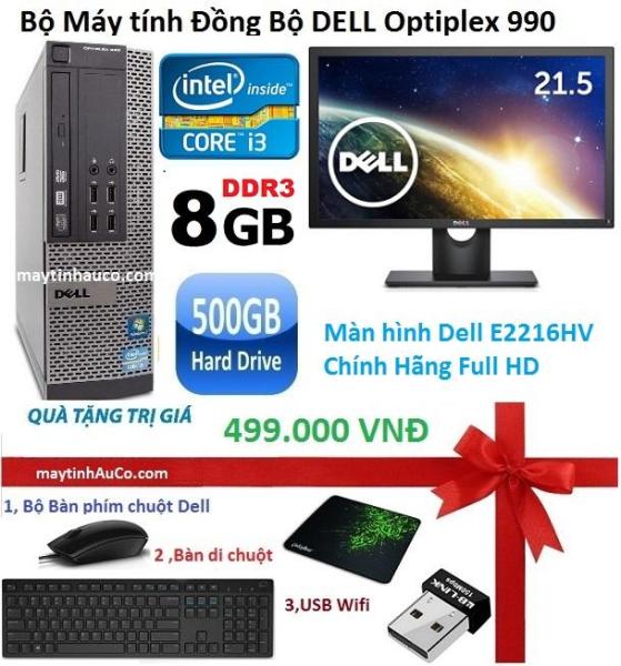 [Trả góp 0%]Bộ Máy tính Dell optiplex 9010 (Core i5-3470 RAM 4GB -SSD120GB - HDD 500GB ) - Màn hình Dell 21.5 inch 2216HV FULL HD - Wide - LED  Tặng Bàn phím chuột Dell  USB wifi  Bàn di chuột Bảo hành 24 tháng