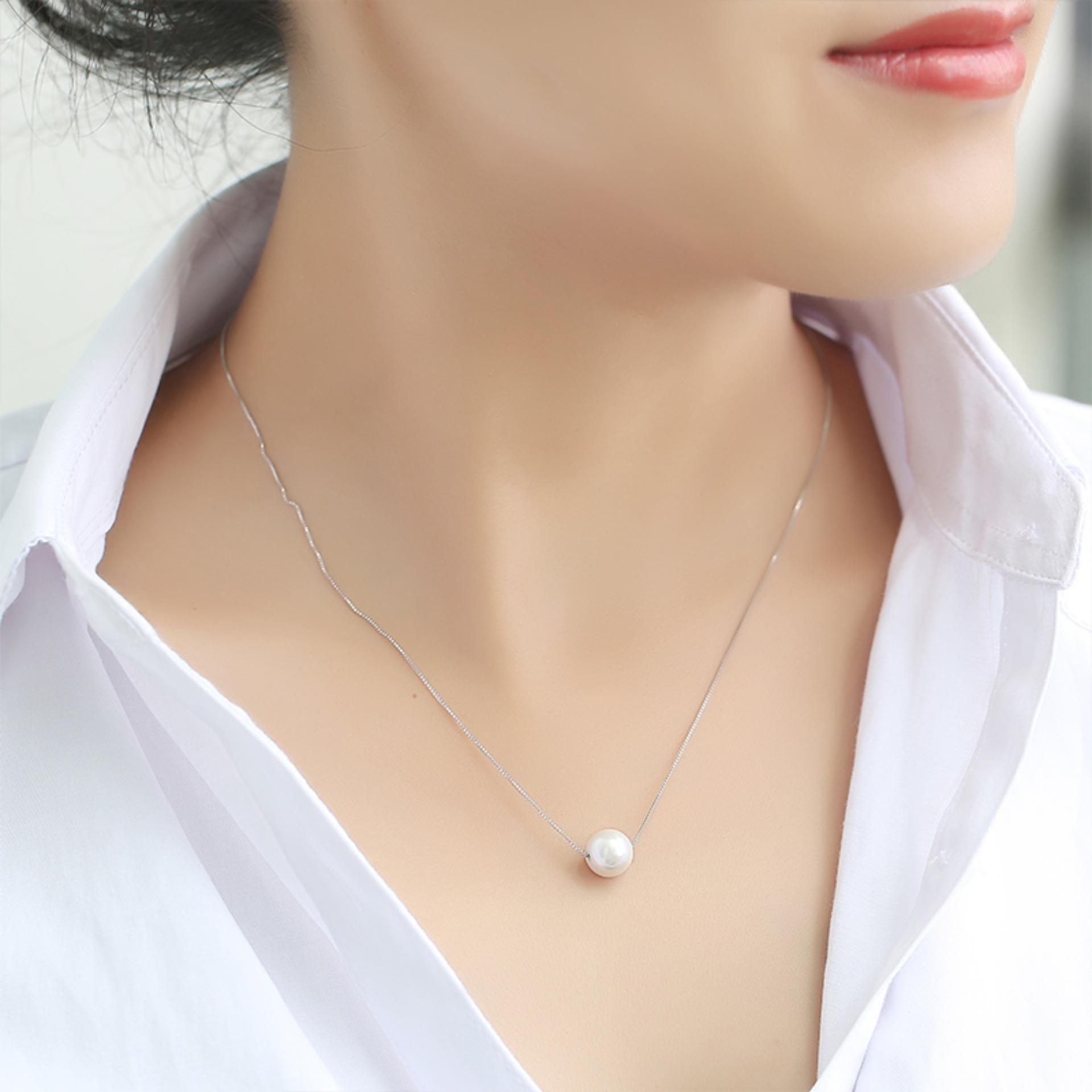 Dây chuyền bạc 925 mặt ngọc trai thời trang Hàn Quốc SN-MA423 - SHEELOVESHOP
