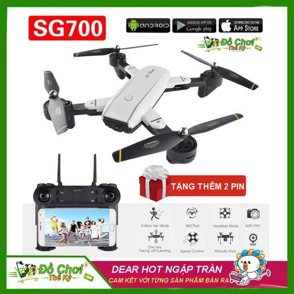 ( BỘ SẢN PHẨM 3 PIN ) Flycam SG700 Thế Hệ Mới Chụp Ảnh Bằng Cử Chỉ, Video HD 720P, Camera 2.0MP, Cảm Biến Di Chuyển Theo Bàn Tay, Truyền Hình Ảnh Trực Tiếp Về Điện Thoại