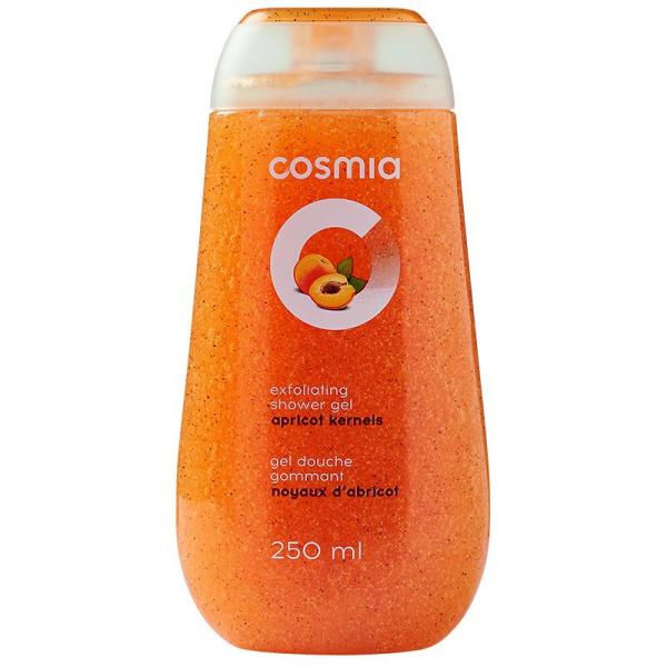 Gel tắm Cosmia tẩy tế bào với hạt mơ chai 250ml cao cấp