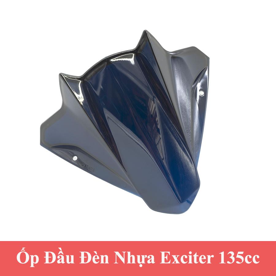 Ốp Đầu Đèn/chắn gió/mão cho Exciter 135cc (Mão Ex135) kiểu 2 sừng - Dán keo 2 mặt hoặc bắt ốc tùy ý thích