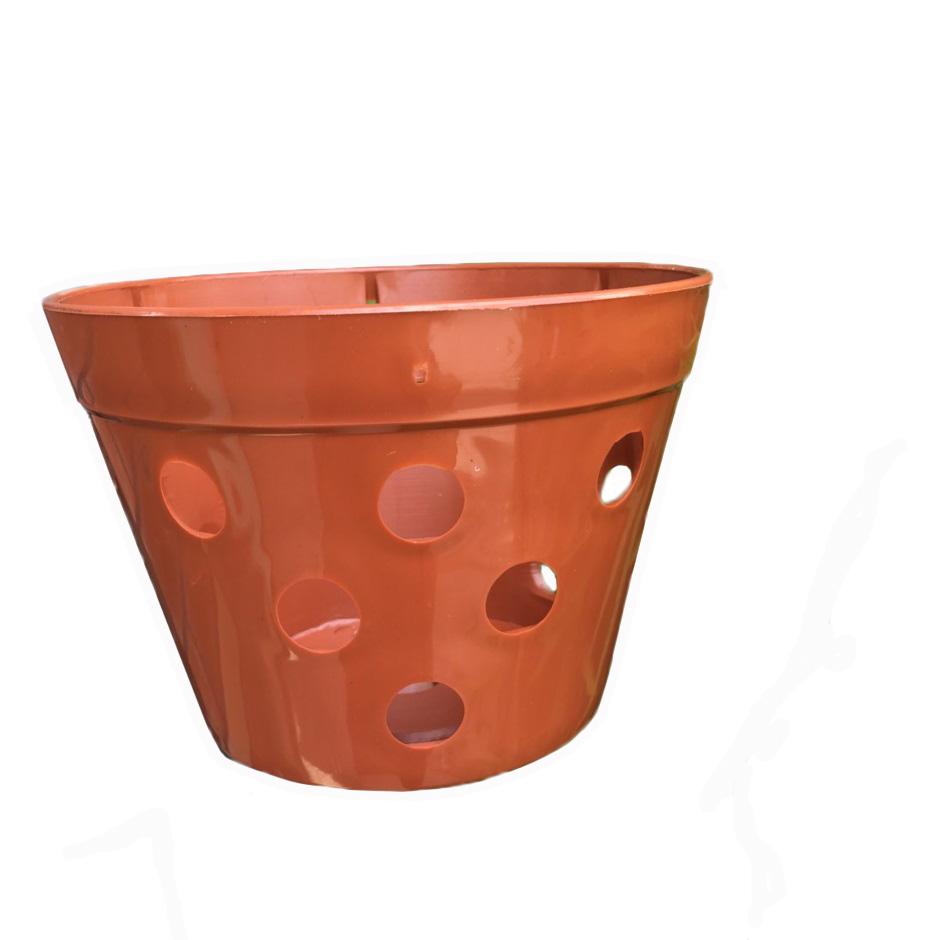Bộ 10 chậu lan giả đất nung – đường kính miệng 17cm