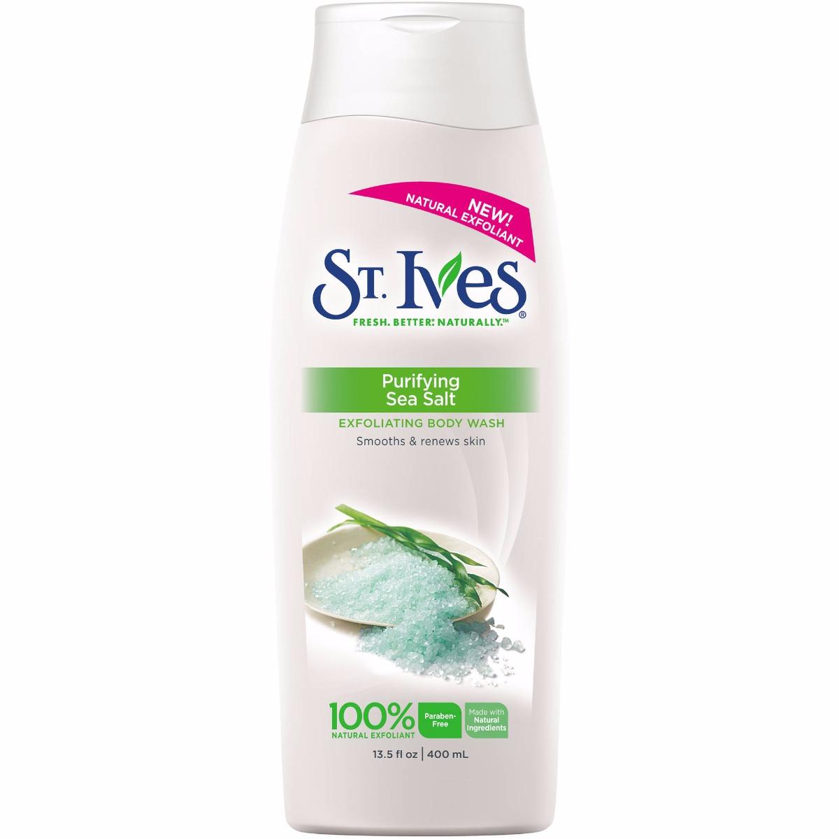 Sữa tắm muối biển st. ives purifying sea salt body wash 400ml