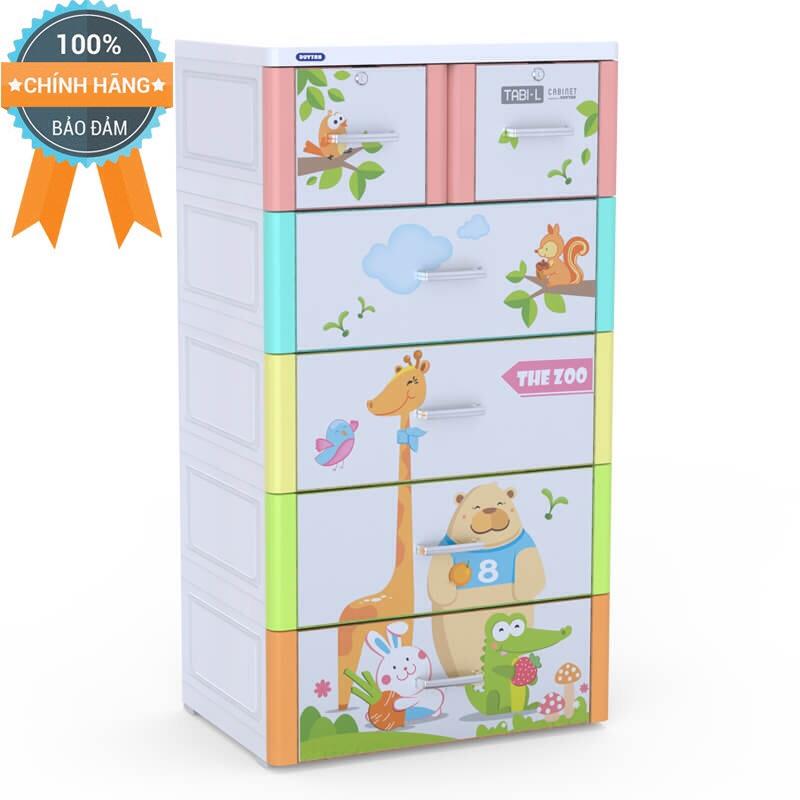 [HCM]Tủ nhựa Duy Tân TABI-L 5 tầng đa sắc vườn thú - 2018
