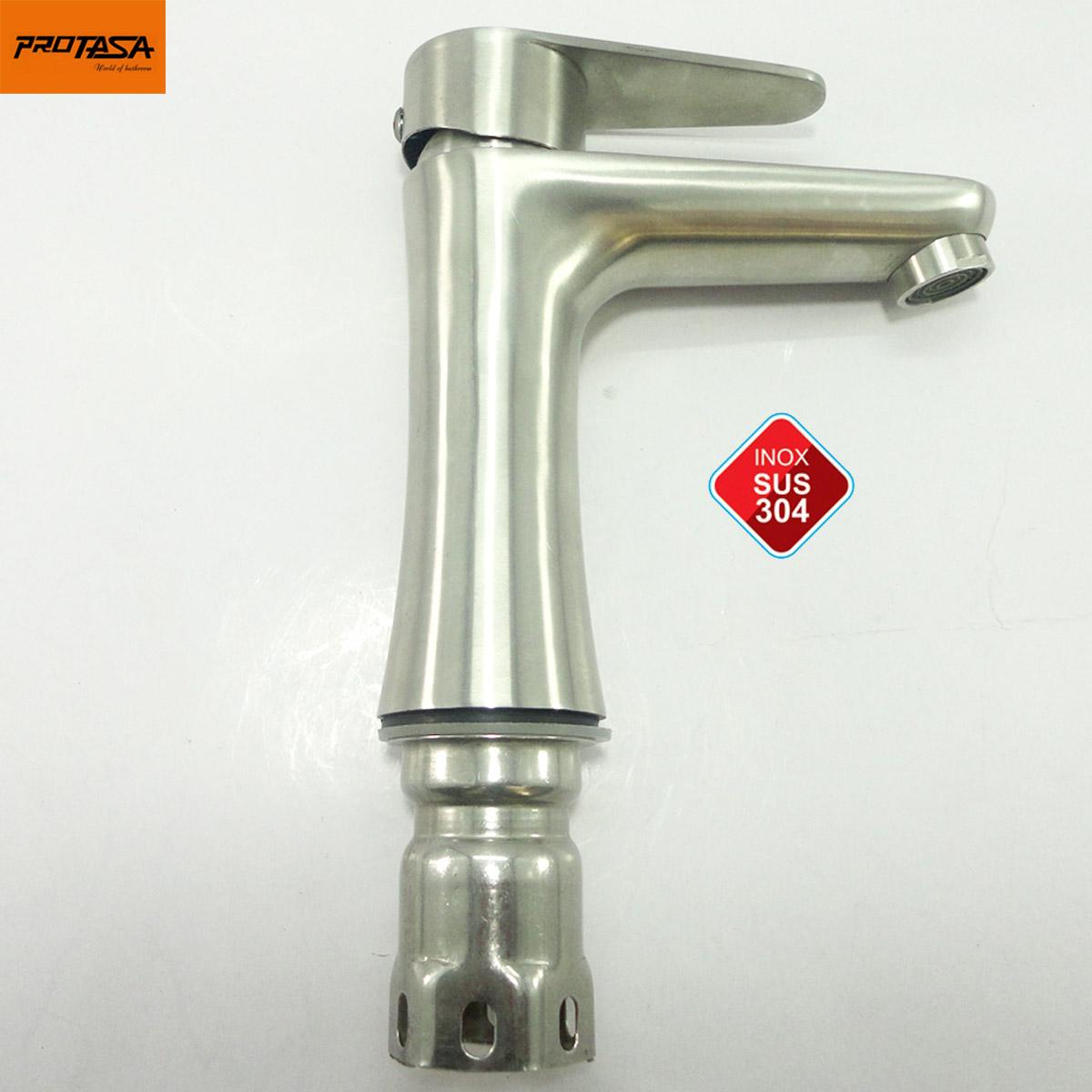 Vòi lavabo nóng lạnh inox sus 304 protasa pt-504