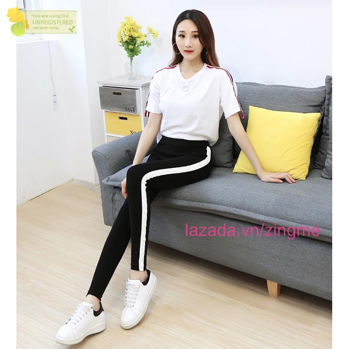 Quần legging 1 sọc to