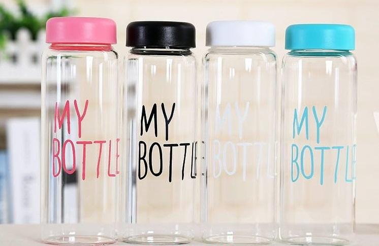 Combo 2 bình nước thủy tinh My Bottle 500ml đựng sinh tố, sữa, detox