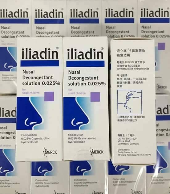 Thuốc nhỏ mũi iliadin 0.01%