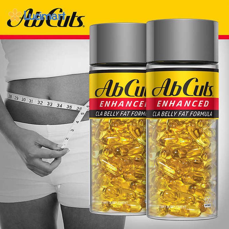 Viên uống giảm mỡ bụng và tăng cơ AbCuts, CLA Belly Fat Formula, 120 viên/hộp x2