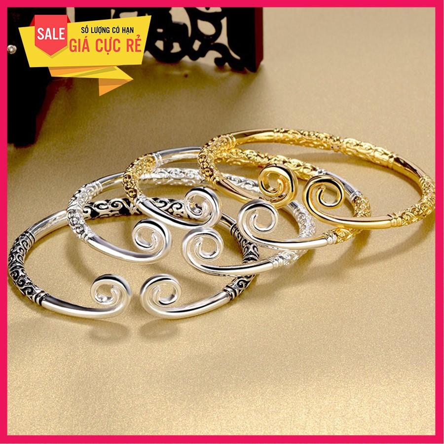 Vòng tay kim cô hoa du ký bạc Thái cao cấp