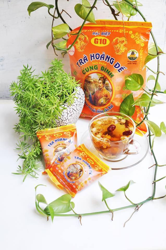 Trà Hoàng Đế G10 12 túi cam (mát gan, ngủ ngon, đẹp da)