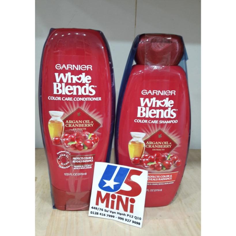 Bộ gội và xả dành cho tóc nhuộm garnier whole blends