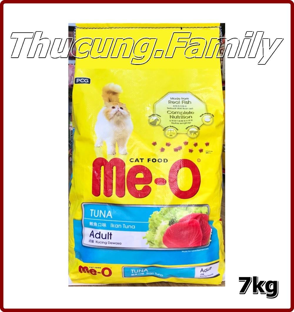 Thức ăn hạt cao cấp vị cá ngừ cho mèo trưởng thành. me-o bao 7kg/ 20 gói.