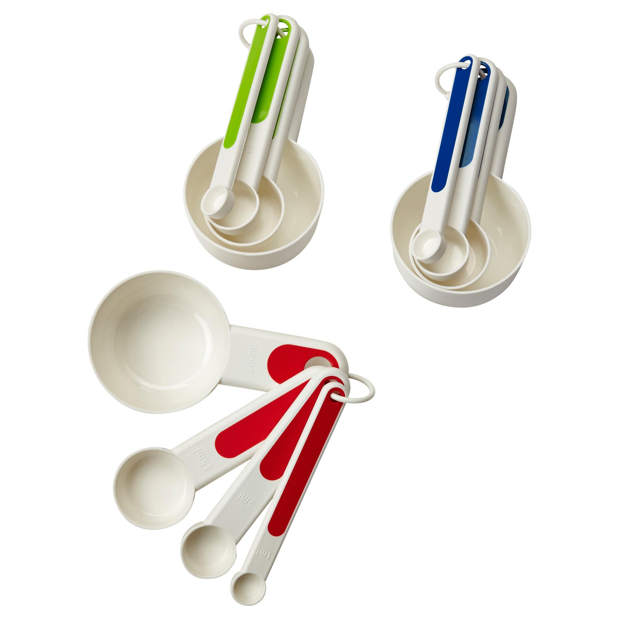 [HCM]Bộ 4 muỗng/thìa đong đồ làm bánh IKEA STÄM (Màu đỏ)