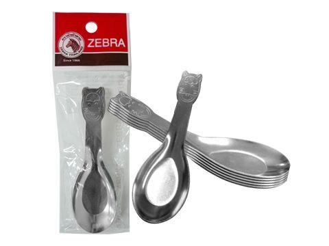 6 muỗng zebra kiddy thái lan 100181. nhập khẩu thái lan, inox 430 cao cấp