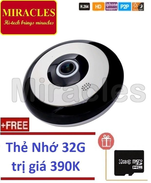 Vr camera ip yoosee v380 panoramic giám sát + tặng thẻ nhớ 32g - phân phối bởi miracles company
