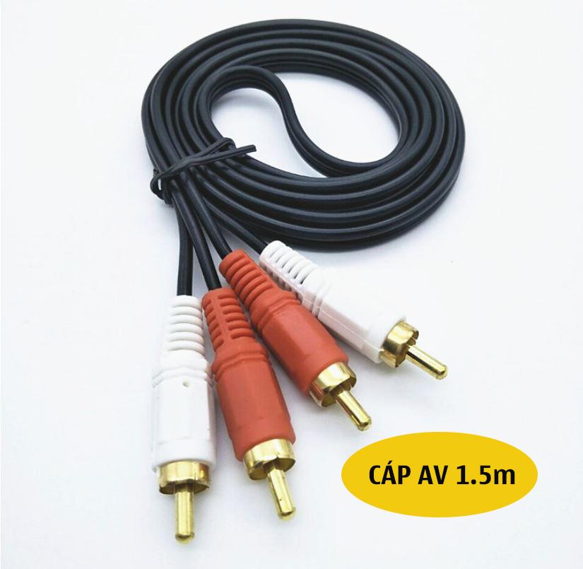 Cáp AV hoa sen 2 đầu RCA dài 1.5m