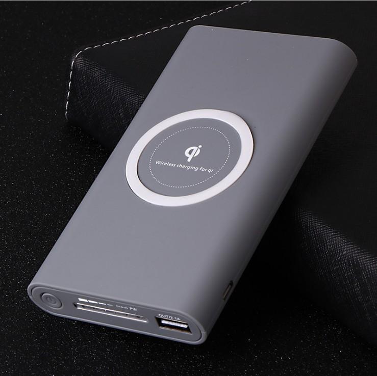 Sạc không dây chuẩn Qi kiêm pin dự phòng 10000 mAh cho các dòng smartphone Iphone 8, iphone X, samsung Note8 loại 1
