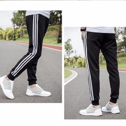 Quần jogger nỉ nam bo ống phối 3 sọc thể thao