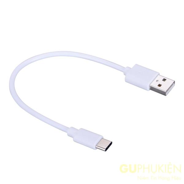 Cáp sạc Type C màu trắng dài 20cm