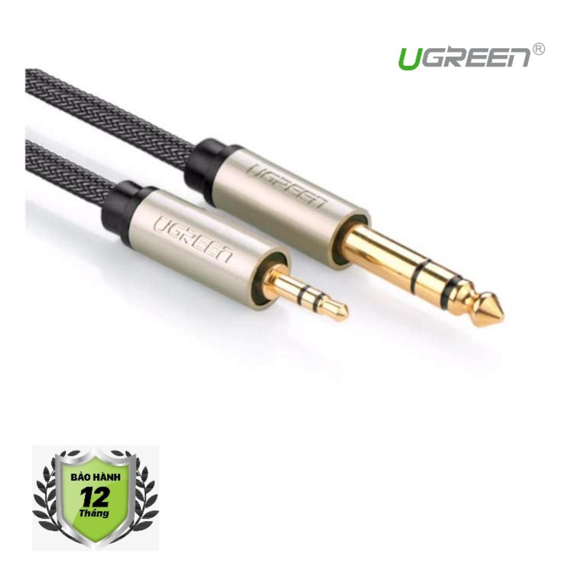 Cáp audio 3.5mm sang 6.5mm 2m ugreen 10628