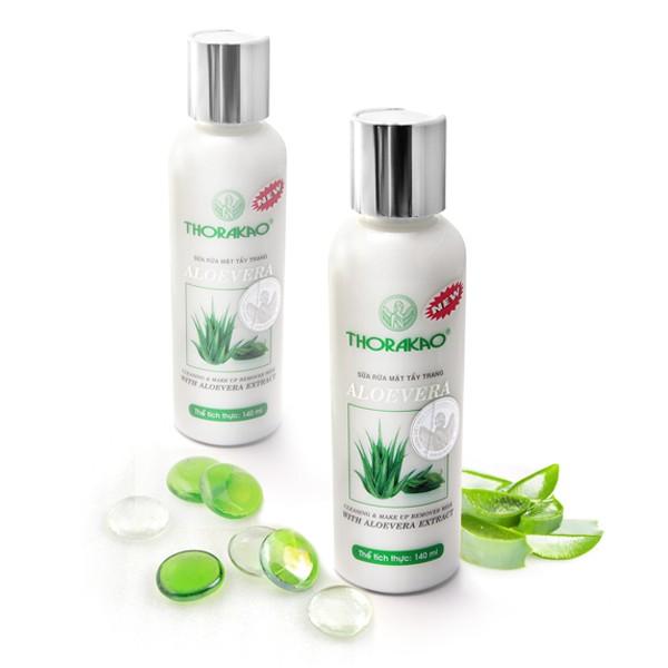 Sữa rửa mặt tẩy trang nha đam aloevera Thorakao 140g
