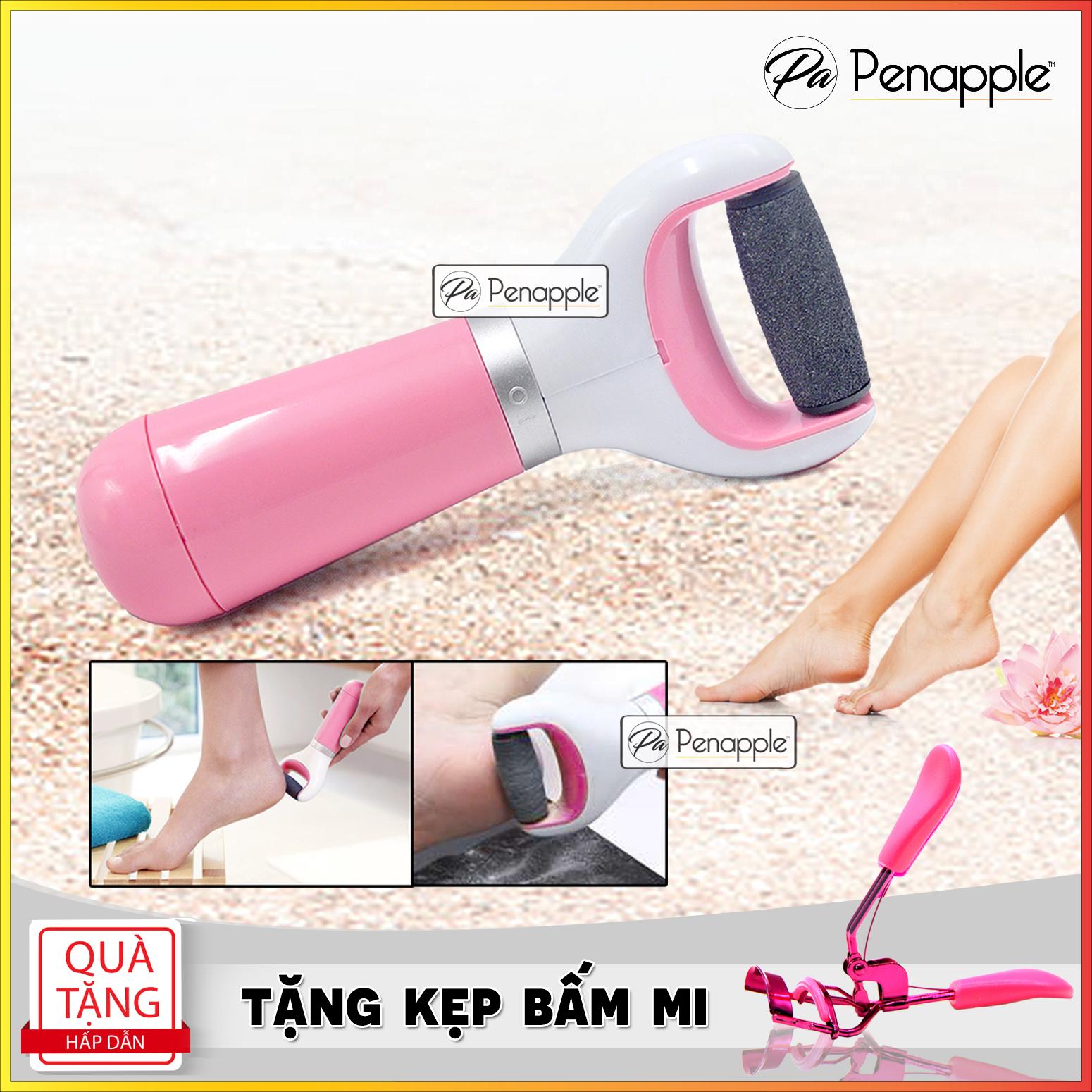 MÁY CHÀ TẨY TẾ BÀO CHẾT GÓT CHÂN KIM CƯƠNG CAO CẤP ĐÁNH BAY MỌI VẾT CHAI SẦN - MÀU HỒNG - TẶNG KẸP BẤM MI – SẢN XUẤT TẠI HỒNG KÔNG