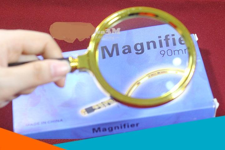 [HCM]Kính Lúp Cầm Tay 3D Magnifier X4 60mm đồ dùng học sinh