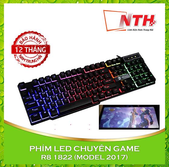 Bàn phím chuyên game led 7 màu r8 1822