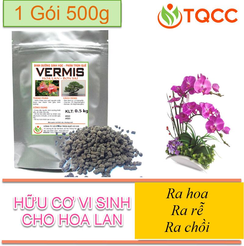 Phân trùn quế Vermis cho hoa lan ra rễ ( 1 gói 0.5 kg)