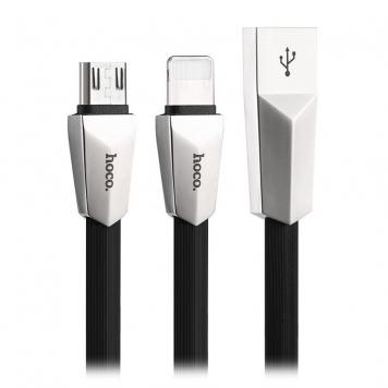Cáp sạc nhanh 2 đầu lightning và micro usb hoco x4