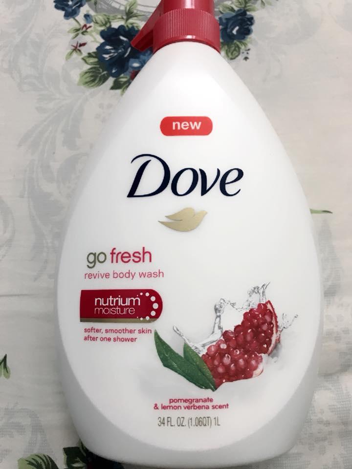 Sữa tắm hương lựu, chanh hàng xách tay của Mỹ Dove Go fresh Revive loại 1 lít