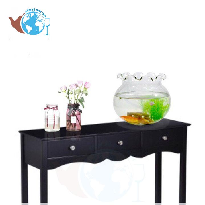 [HCM]Bể Cá D30x25 CM B12 Thủy Tinh Hồ Cá Chậu Câu Miệng Bèo TẶNG KÈM SỎI & RONG