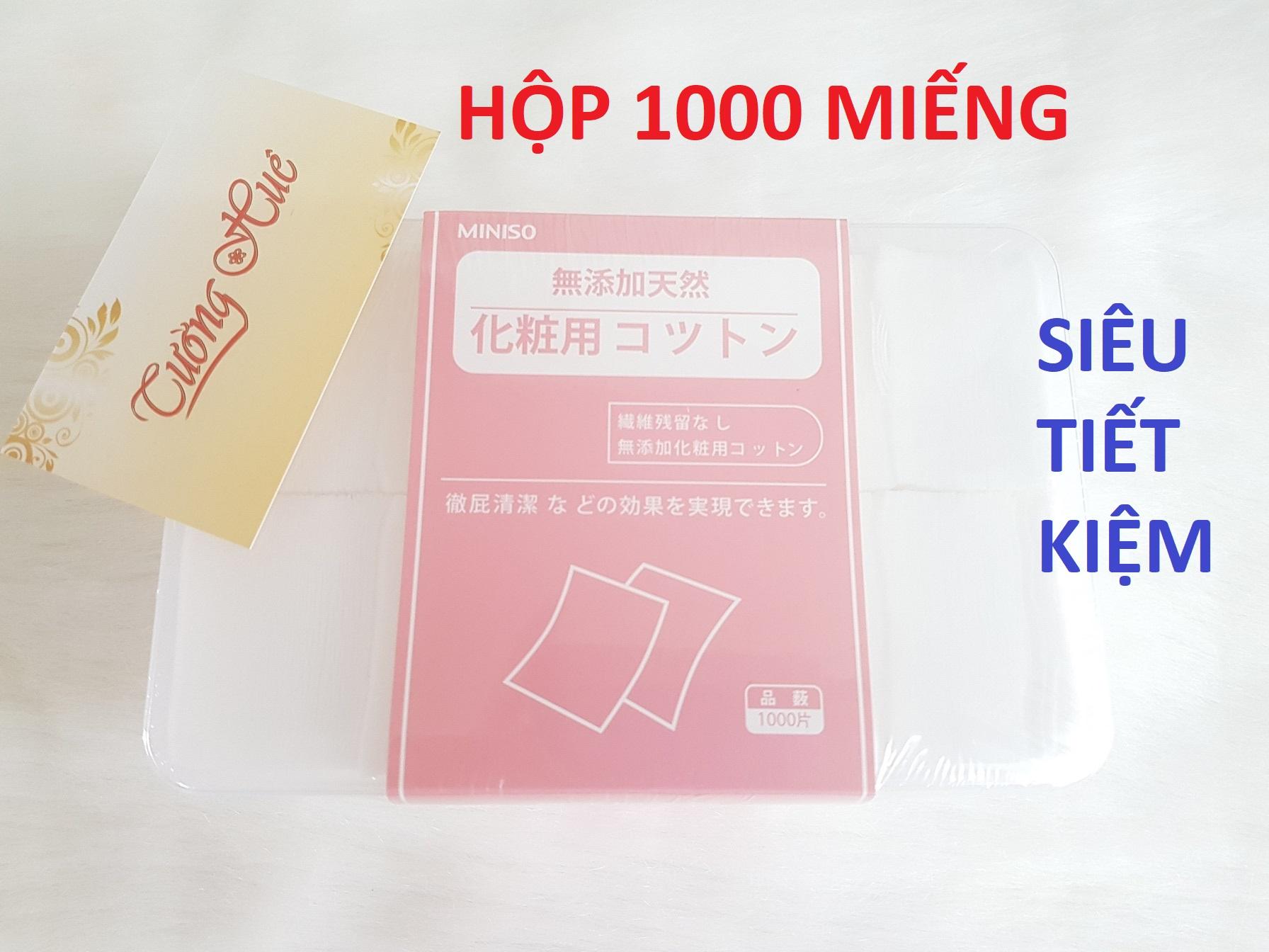 Hộp Bông Tẩy Trang Miniso Make Up Pads 1000 Miếng
