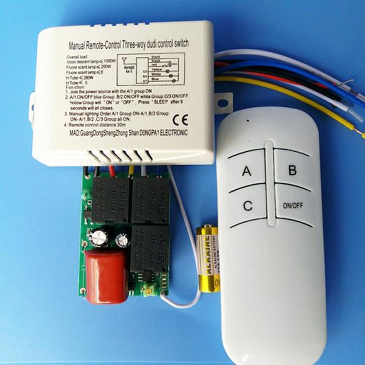 Công tắc điều khiển từ xa bằng sóng RF 3 cổng