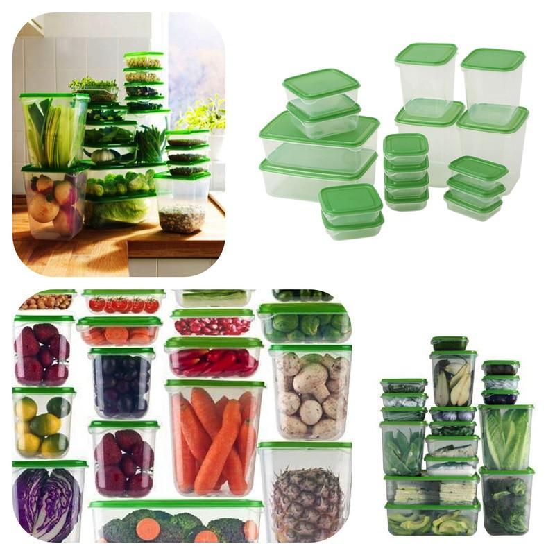 Set 17 hộp nhựa đựng thực phẩm trong nhà bếp cao cấp